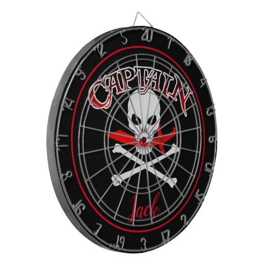 Gepersonaliseerde Jolly Roger (Cutlass) Dartbord (Voorkant Links)