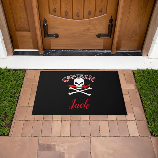 Gepersonaliseerde Jolly Roger (Cutlass) Deurmat (Buiten)