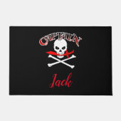 Gepersonaliseerde Jolly Roger (Cutlass) Deurmat (Voorkant)