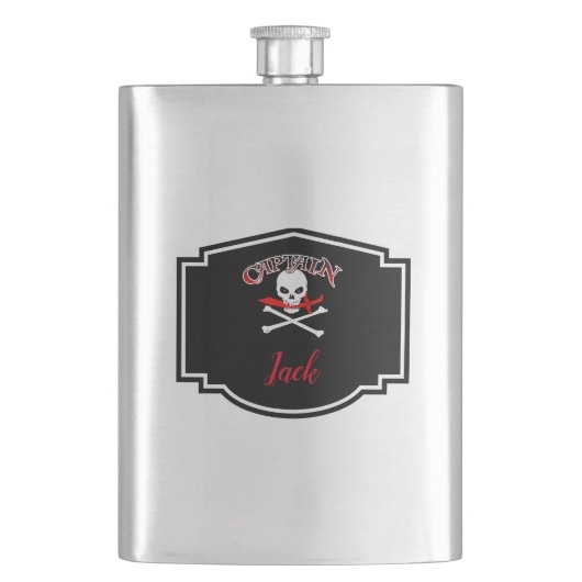 Gepersonaliseerde Jolly Roger (Cutlass) Flacon (Voorkant)