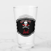 Gepersonaliseerde Jolly Roger (Cutlass) Glas (Achterkant)