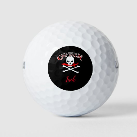 Gepersonaliseerde Jolly Roger (Cutlass) Golfballen (Voorkant)