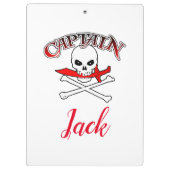 Gepersonaliseerde Jolly Roger (Cutlass) Klembord (Achterkant)