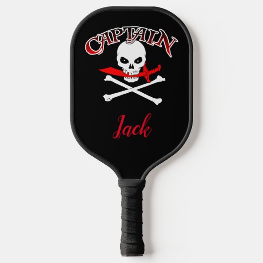 Gepersonaliseerde Jolly Roger (Cutlass) Pickleball Paddle (Voorkant)
