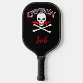 Gepersonaliseerde Jolly Roger (Cutlass) Pickleball Paddle (Achterkant)