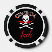 Gepersonaliseerde Jolly Roger (Cutlass) Poker Chips (Achterkant)