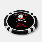 Gepersonaliseerde Jolly Roger (Cutlass) Poker Chips (Enkel)