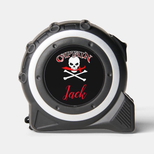 Gepersonaliseerde Jolly Roger (Cutlass) Rolmaat (Voorkant)