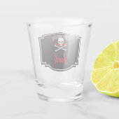 Gepersonaliseerde Jolly Roger (Cutlass) Shot Glas (Achterkant)