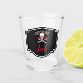 Gepersonaliseerde Jolly Roger (Cutlass) Shot Glas (Voorkant)