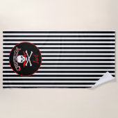 Gepersonaliseerde Jolly Roger (Cutlass) Strandlaken (Voorkant)
