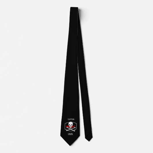 Gepersonaliseerde Jolly Roger (Cutlass) Stropdas (Voorkant)