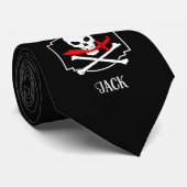 Gepersonaliseerde Jolly Roger (Cutlass) Stropdas (Opgerold)