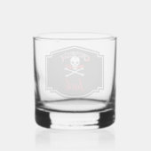 Gepersonaliseerde Jolly Roger (Cutlass) Whisky Glas (Achterkant)
