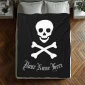 Gepersonaliseerde Jolly Roger Pirate  Skull Fleece Deken