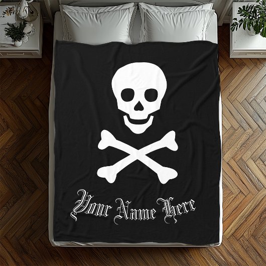 Gepersonaliseerde Jolly Roger Pirate  Skull Fleece Deken