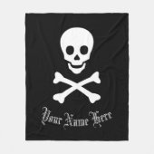 Gepersonaliseerde Jolly Roger Pirate  Skull Fleece Deken (Voorkant)