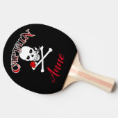 Gepersonaliseerde Jolly Roger (Roos) Ping Pong Pad Tafeltennisbatje (Zijkant)