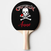 Gepersonaliseerde Jolly Roger (Roos) Ping Pong Pad Tafeltennisbatje (Voorkant)