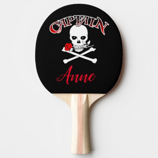Gepersonaliseerde Jolly Roger (Roos) Ping Pong Pad Tafeltennisbatje (Voorkant)