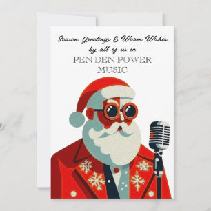 Gepersonaliseerde Jolly Santa Claus Business Feestdagenkaart