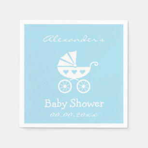 Gepersonaliseerde jongen baby shower servetten met