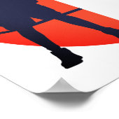 Gepersonaliseerde jongen Basketball Split Monogram Poster (Hoek)