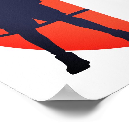 Gepersonaliseerde jongen Basketball Split Monogram Poster (Hoek)