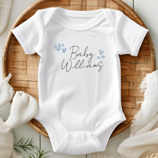 Gepersonaliseerde jongen blauw hart naam ziekenhui romper