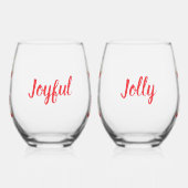 Gepersonaliseerde jongen en meisje elf wijnglas zonder voet (Links)