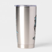 Gepersonaliseerde jongen mama messy bun jongen mam geïsoleerde drinkbeker (Rechts)