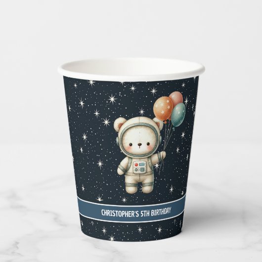 Gepersonaliseerde Jongen Verjaardag Party Cups Ted Papieren Bekers (Achterkant)