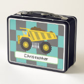 Gepersonaliseerde Jongens Dump Truck Kinder School (Achterkant)