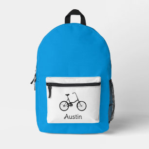Gepersonaliseerde jongens fiets bedrukte rugzak