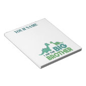 Gepersonaliseerde jongens noemen grote broer dinos notitieblok (Schuin)