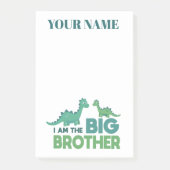 Gepersonaliseerde jongens noemen grote broer dinos post-it® notes (Voorkant)