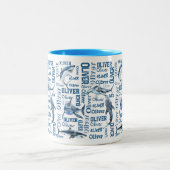 Gepersonaliseerde jongens noemen mok met haaiendra (Center)