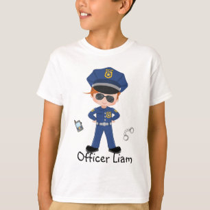 Gepersonaliseerde Jongens Politieagent Wetshandhav T-shirt