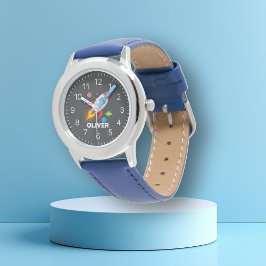 Gepersonaliseerde Jongens Rocket Space Watch Horloge