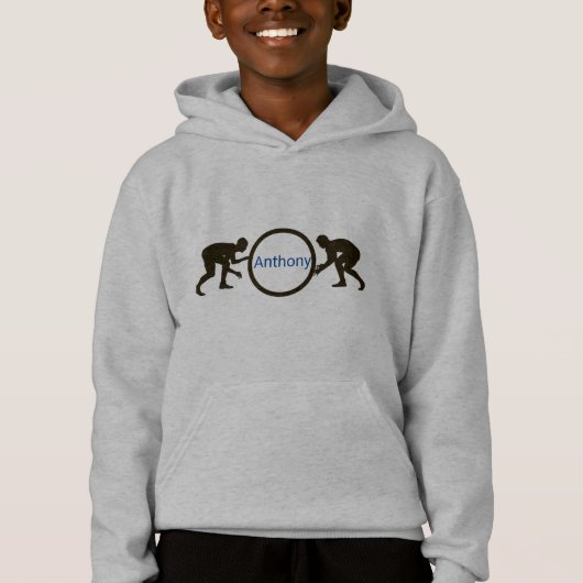 Gepersonaliseerde jongens Rrestling Sweatshirt (Voorkant)