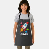 Gepersonaliseerde Jongens Schattigee Raketschippla Schort (Insitu)