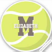 gepersonaliseerde jongens tennisspeler sticker (Voorkant)