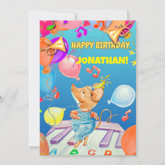 Gepersonaliseerde jongens verjaardag dank u kaart