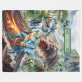 Gepersonaliseerde Jongens Verjaardagsdeken met Din Fleece Deken (Voorkant (Horizontaal))