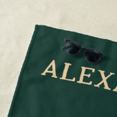 Gepersonaliseerde jongensnaam dinosaurus strandlaken (In situ)