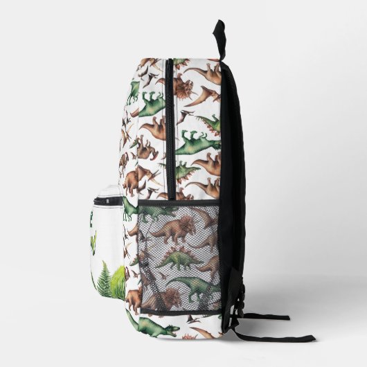 Gepersonaliseerde jongensnaam T-Rex Dinosaurs Bedrukte Rugzak (Rechts)