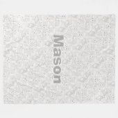 Gepersonaliseerde Jongensruimte Modern Teepee Arro Fleece Deken (Voorkant (Horizontaal))