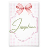 Gepersonaliseerde Josephine Baby Girl Nursery Ging Foto Afdruk (Voorkant)