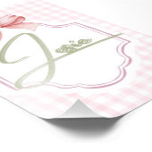 Gepersonaliseerde Josie Baby Girl Nursery Bow & Gi Foto Afdruk (Hoek)
