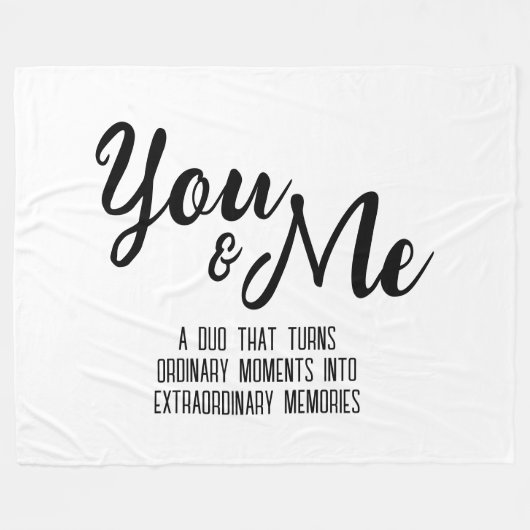 Gepersonaliseerde jou & mij fleece deken (Voorkant (Horizontaal))